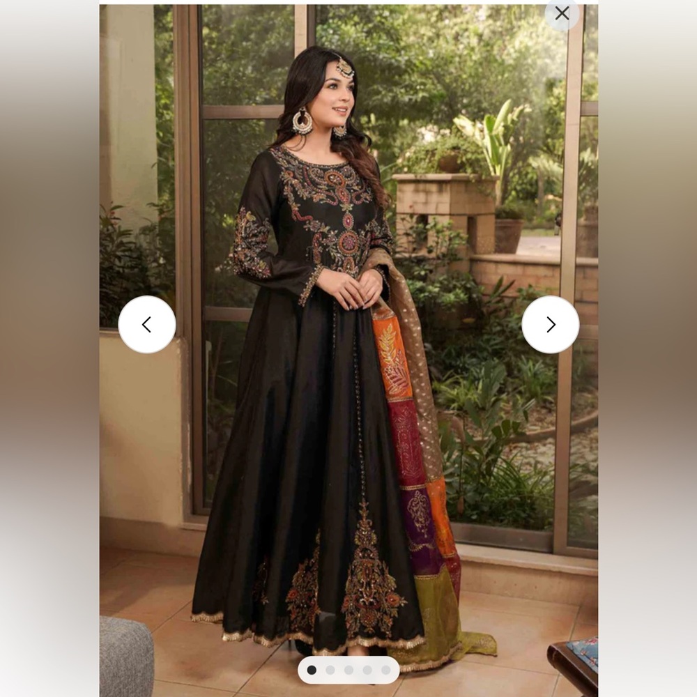 Elegant Black Embroidered Dress